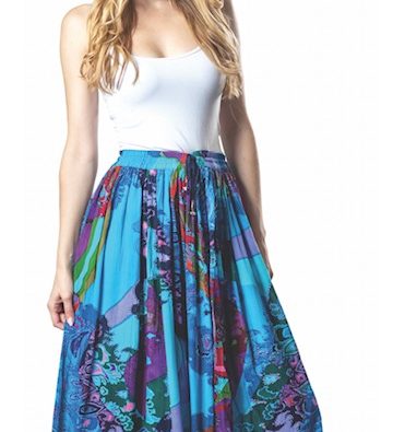 Assorted print cotton skirt
