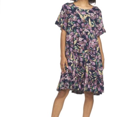 Floral short sleeve dress