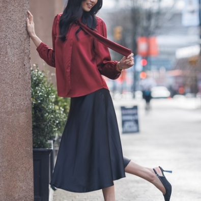 Beautiful Burgundy Elegant Blouse