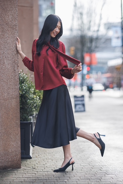 Beautiful Burgundy Elegant Blouse